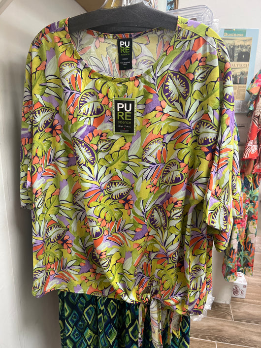 PURE lime lilac tangerine shirt