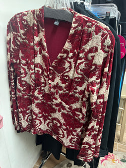 AZI wine multi blouse