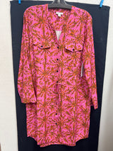 Tribal flamingo pink dress