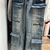 AZI cargo zipper jeans
