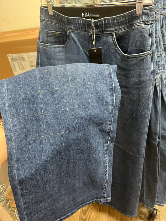 FDJ metallic pull on jeans
