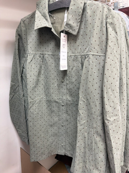Papillon Green Suede Dots Top