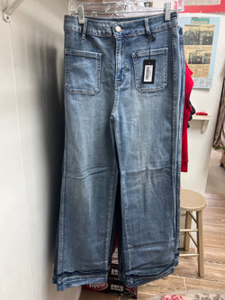 APNY indigo wide leg jeans