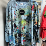 INoah blue multi cats top
