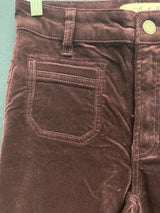 Charlie B patch pocket pants corduroy plum
