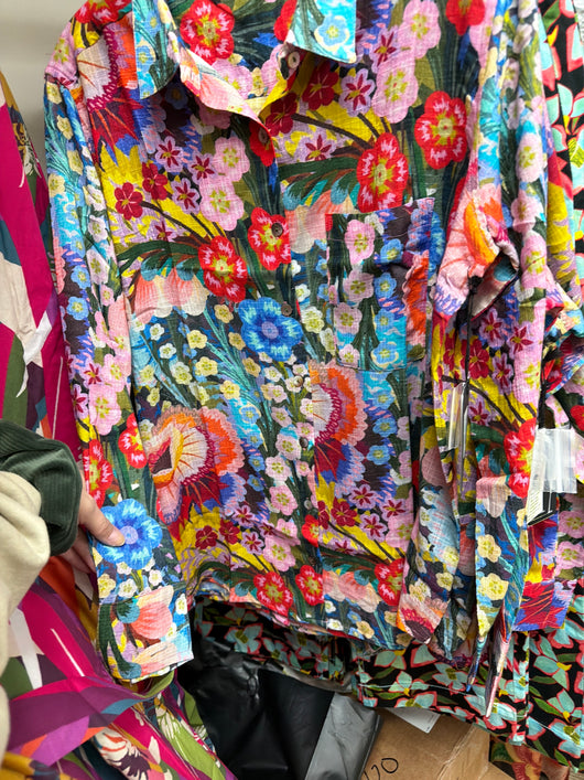 APNY multi floral shirt