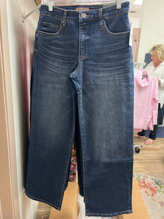 KUT dark wash wide leg Charlotte jeans