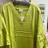 Toofan kiwi tencel bell sleeve dress
