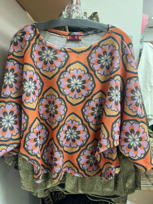 Isle Cinderella orange multi dodi sweater