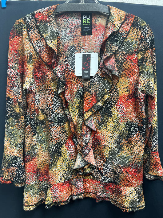 PURE fall tones ruffle top