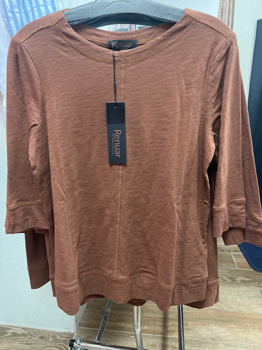 Renuar 3/4 tee coco brown