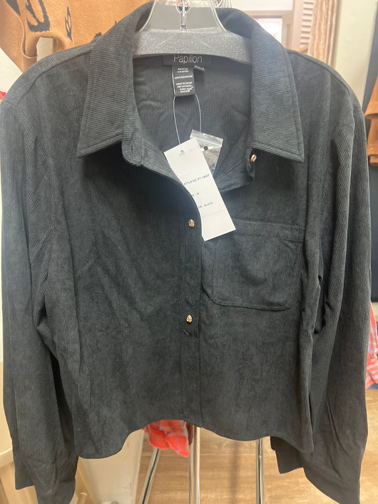 Papillon black corduroy shirt