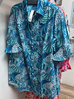 Boho Chic teal turquoise paisley dress