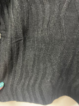 Renuar textured black mock neck top