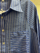 JOH blue dress w/ white stripes
