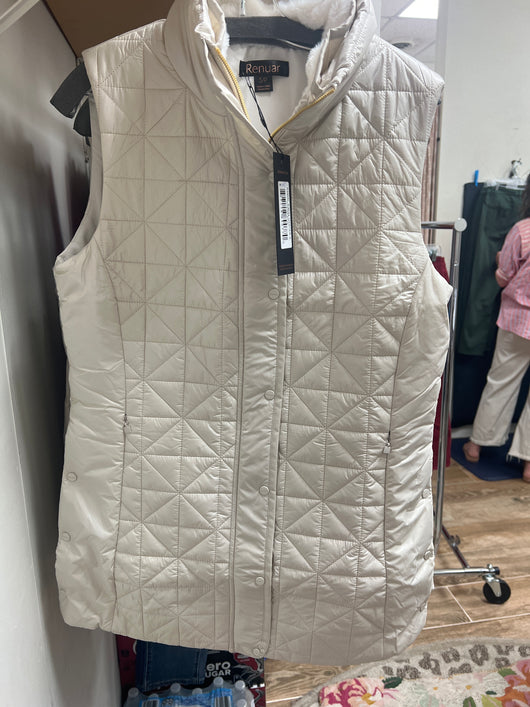 Renuar long puffer vest oyster