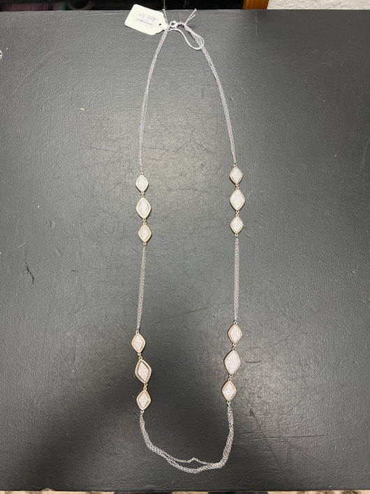 Lordane silver long bling necklace