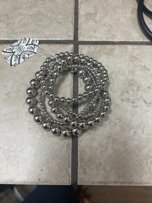 Silver bracelets set