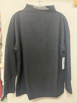 Tribal funnel neck tunic black