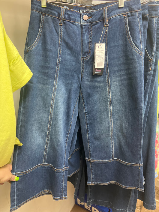 FDJ Olivia dark wash gaucho jean