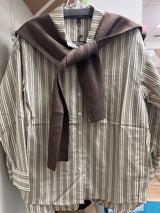 JOH brown stripe sweater shirt