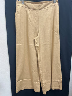 Charlie B gold metallic pull on wide leg pants