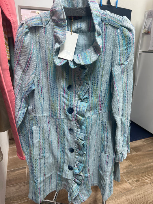 Isle blue coco print Florence jacket