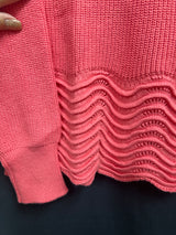 FDJ coral wavy textured sweater