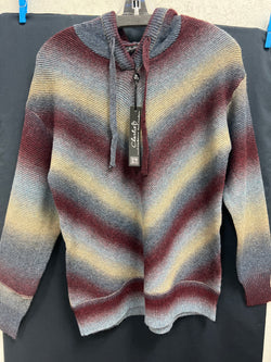 Charlie B Cabernet space die stripe sweater