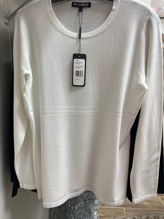 Picadilly crew neck sweater off white