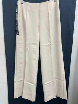 Charlie B beige wide leg side zip pants