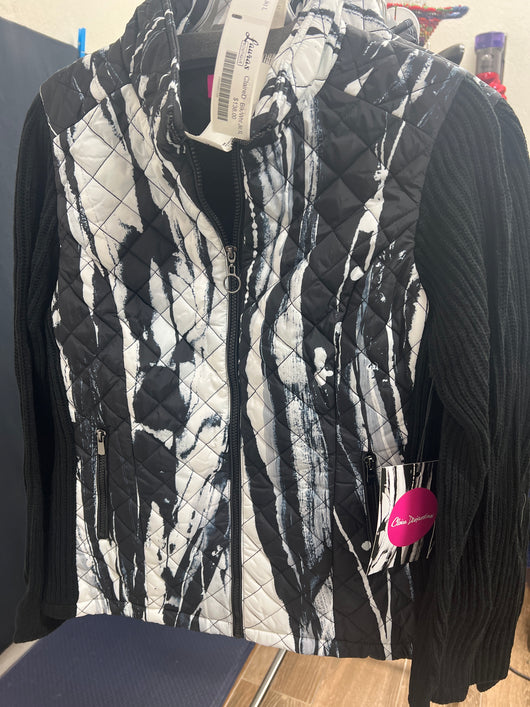 Claire D black & white jacket