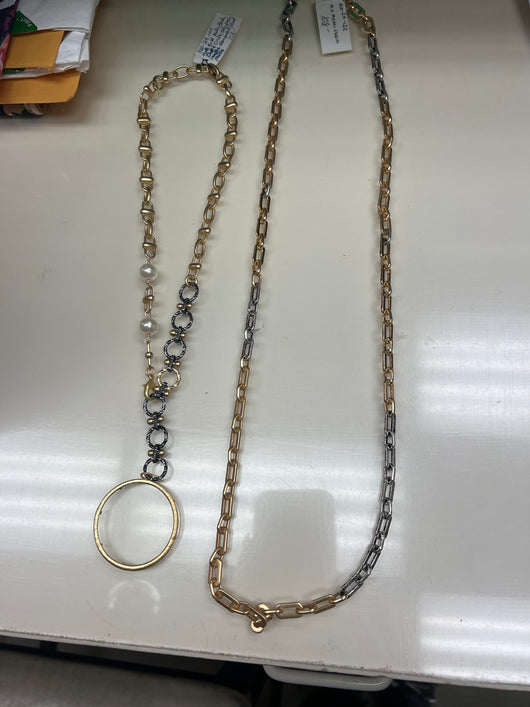 Michele Busch mixed metal necklaces
