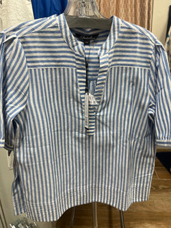 Charlie B denim stripe top