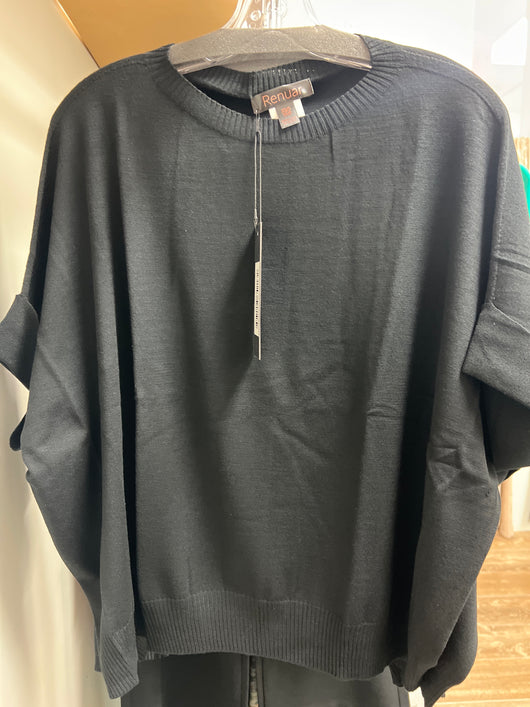 Renuar black short sleeve sweater