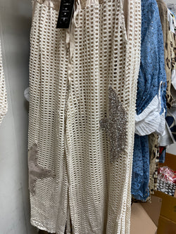 Elle mesh sequin star pants