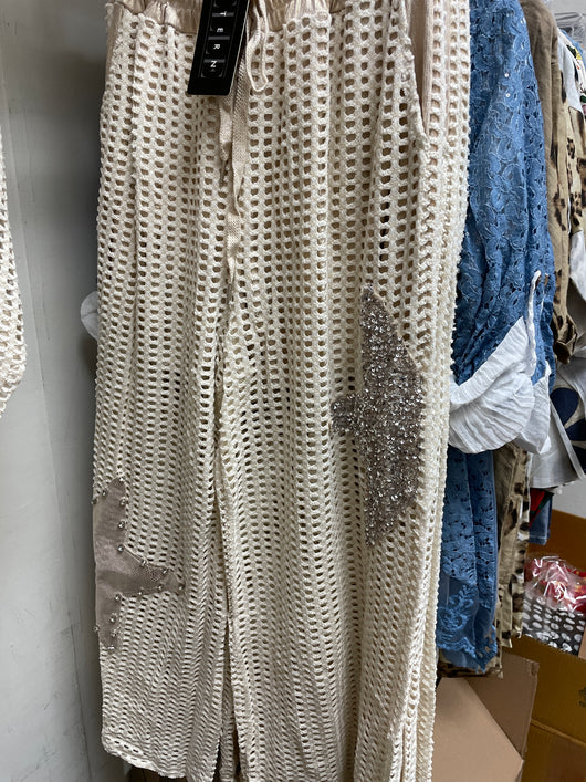 Elle mesh sequin star pants