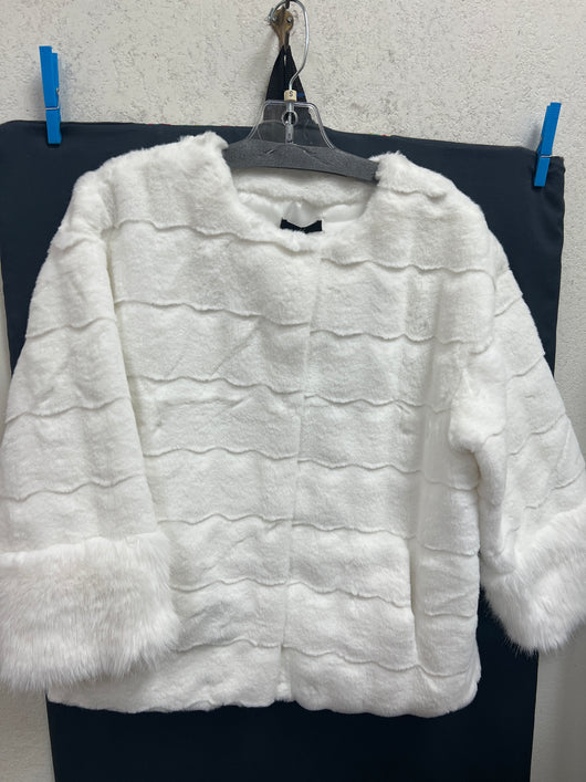 JOH fuzzy fur jacket white
