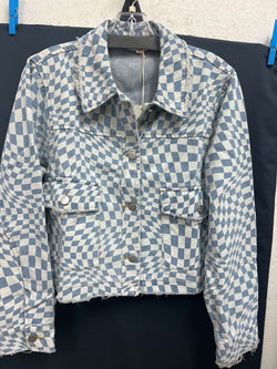 Eesome funky checked denim jacket