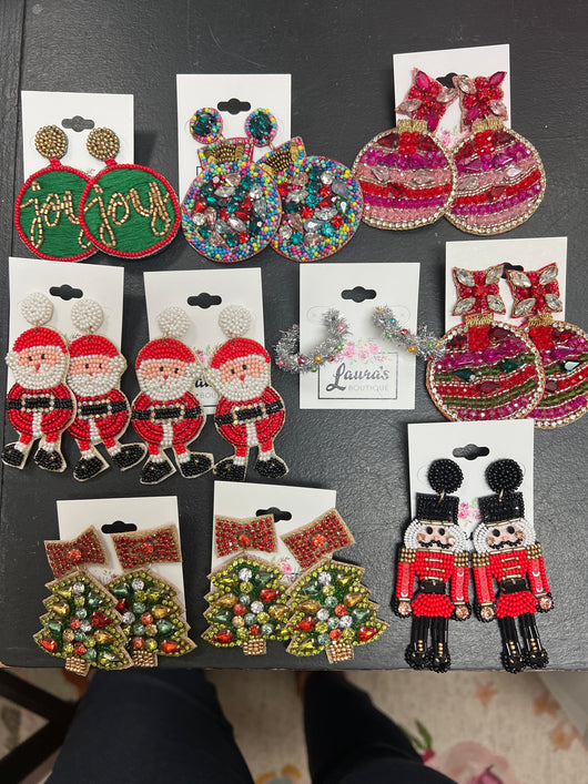 Christmas statement earrings