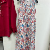 Parsley & Sage smocked floral paisley dress
