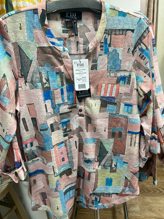 FDJ riviera print 3/4 top