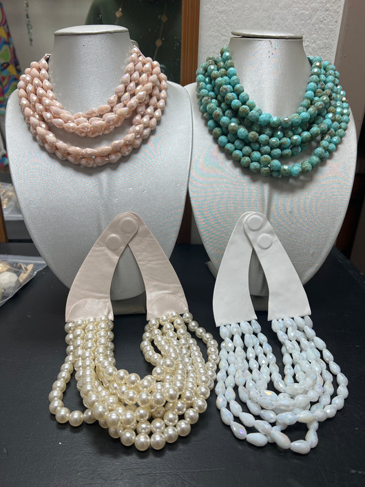 Lordane multi strand beaded necklaces