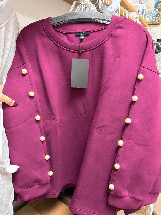 Joh wine pearl top