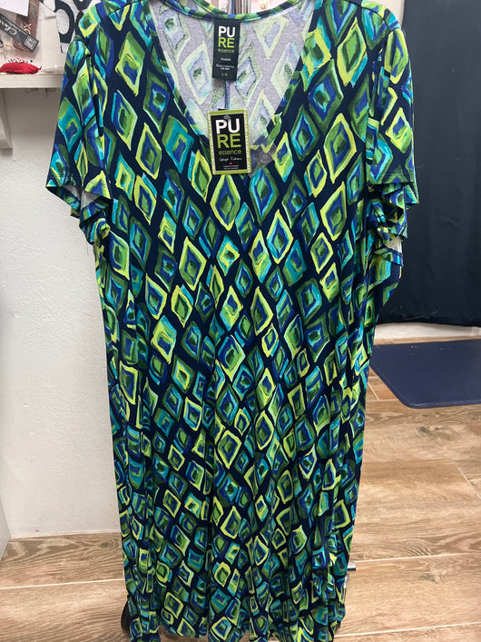 Pure navy citrus maxi dress