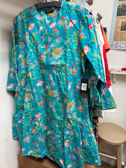 APNY turquoise multi dress