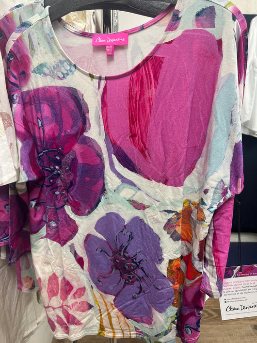 Claire D “A Smattering of Spring” 3/4 top