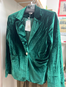 Adore green velvet blazer