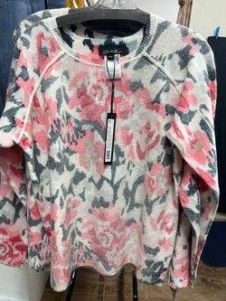 Charlie B cherry floral reversible sweater