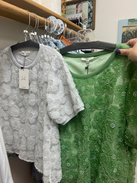 JOH flowers and pearls shirt